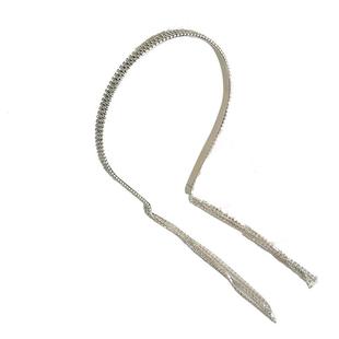 流苏发箍女百搭韩国气质水钻假耳环一体头箍后挂式森系发卡发饰