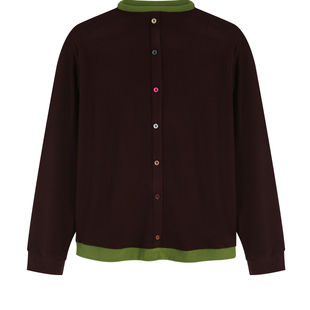 胖大美假两件长袖针织开衫女大码显瘦毛衣圆领红色上衣老钱风