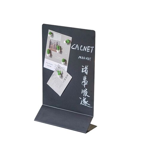 立式铁艺磁吸留言板小黑板冰箱贴展示板桌面咖啡店手写广告牌DIY可擦写摆摊价目牌卡片照片墙留言板展示摆台