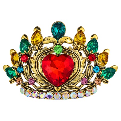 彩色皇冠胸针时尚个性爱心