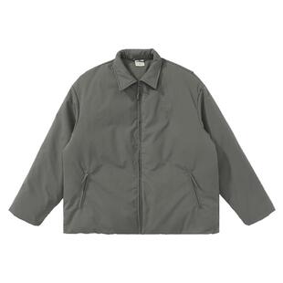 Mentmate  秋冬极简刺绣小众质感纯色基础款棉衣外套男女日系棉服