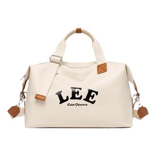 Lee皮质防水旅行包手提女包行李包单肩挎包大容量游泳健身包背包