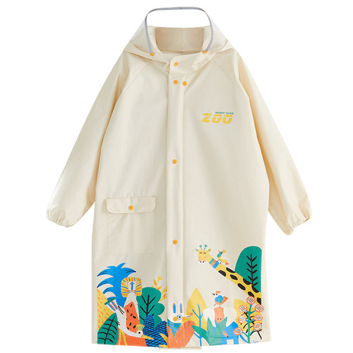 儿童雨衣女童男童一年级小学生小孩带书包位上学专用防雨服雨披