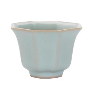 汝窑茶杯八方主人杯单杯高档个人专用功夫茶具景德镇陶瓷品茗杯