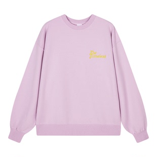 moussy 春季复古印花圆领宽松套头中性卫衣028HAA90-2921