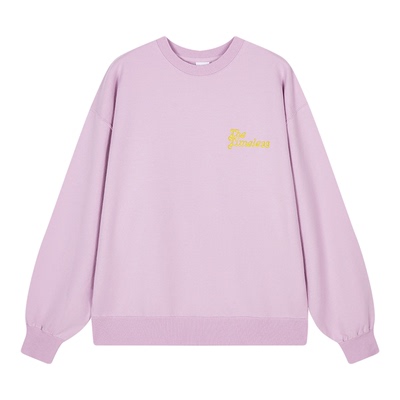 moussy 春季复古印花圆领宽松套头中性卫衣028HAA90-2921