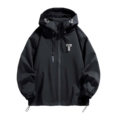 连帽秋冬新款宽松防风冲锋衣