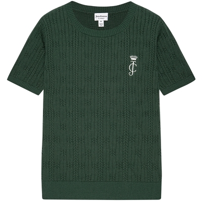 JuicyCouture橘滋绞花短袖针织衫