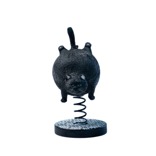 现货JXK球猫 弹簧猫咪手办摆件萌趣动物模型车载桌面装饰摆件礼物