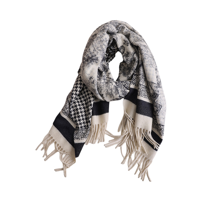 盈妹100%羊毛针织围巾办公室披肩