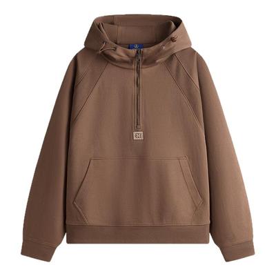 Navigare意大利小帆船秋季连帽纯色卫衣男女同款宽松上衣套头衫