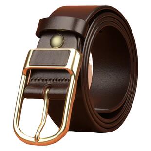 卡帝乐鳄鱼男皮带男真皮针扣纯牛皮正品腰带青年休闲中年裤带