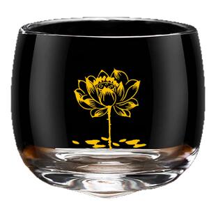 水晶玻璃杯加厚家用喝水杯子耐高温茶杯个人专用主人杯品茗杯定制