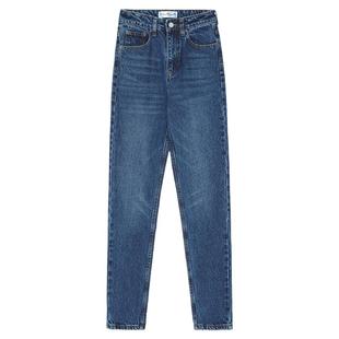 厚挺165高个子180法式牛仔裤法棍女高腰复古锥形烟管小直筒长裤子