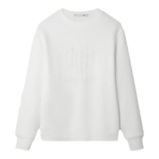 HLA/海澜之家亦心即为系列卫衣2025春秋新款圆领时尚刺绣上衣男装