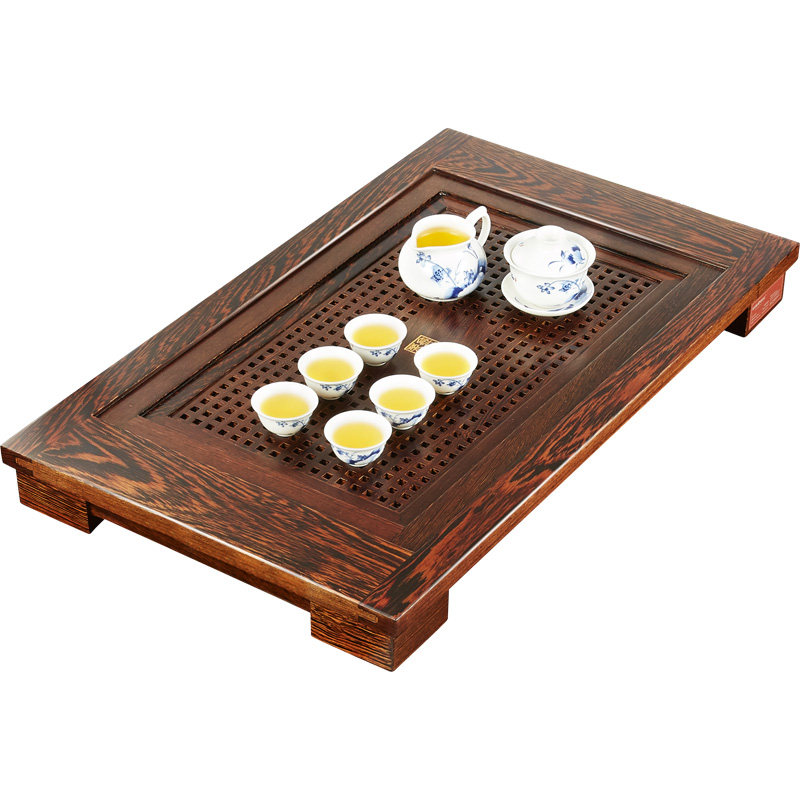 金灶鸡翅木实木茶盘整套茶具