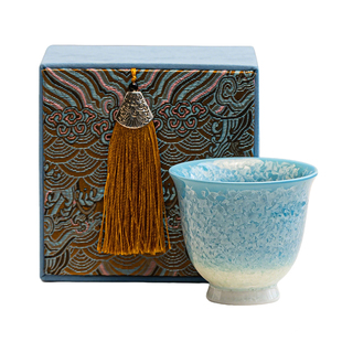 窑变结晶釉渐变色品茗杯茶杯功夫茶具高档家用泡茶陶瓷主人杯单杯