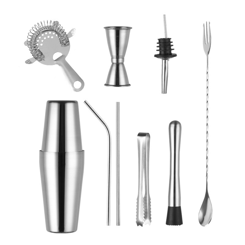 不锈钢调酒套装基酒用具鸡尾酒器雪克壶杯摇酒壶酒吧全套工具器具