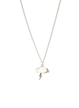 立体乌云闪电吊坠项链男款男士