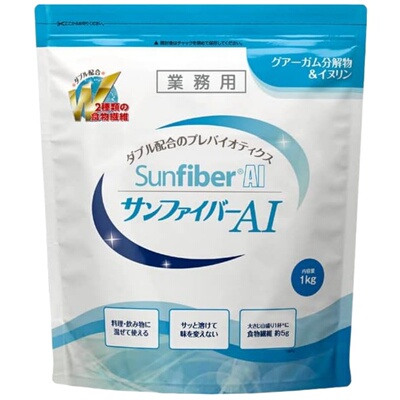 日本代购Sunfiber AI 瓜尔胶 菊粉补充水溶性食物膳食纤维1kg/袋