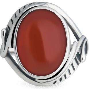 PIRATESHIP/海盗船银饰925银红玛瑙戒指女商场同款饰品个性银戒指