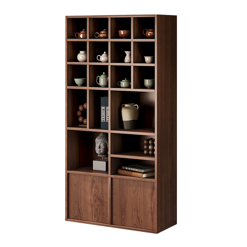 中古风壁挂式博古架茶具架子