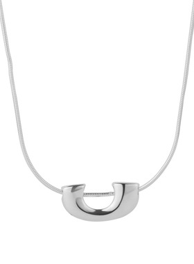 银s925蛇骨链女小众设计项链U形