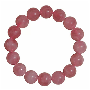 天然老矿马粉水晶手链粉晶芙蓉石粉色果冻粉送饰品送礼物男女情侣