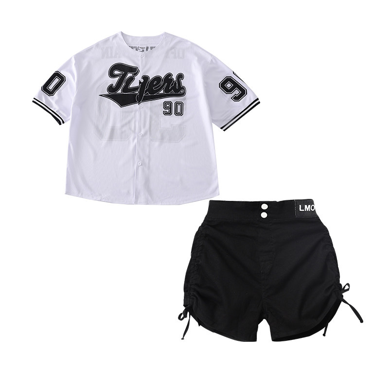 夏季儿童街舞嘻哈棒球服套装