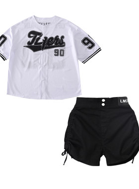 夏季儿童街舞嘻哈棒球服套装