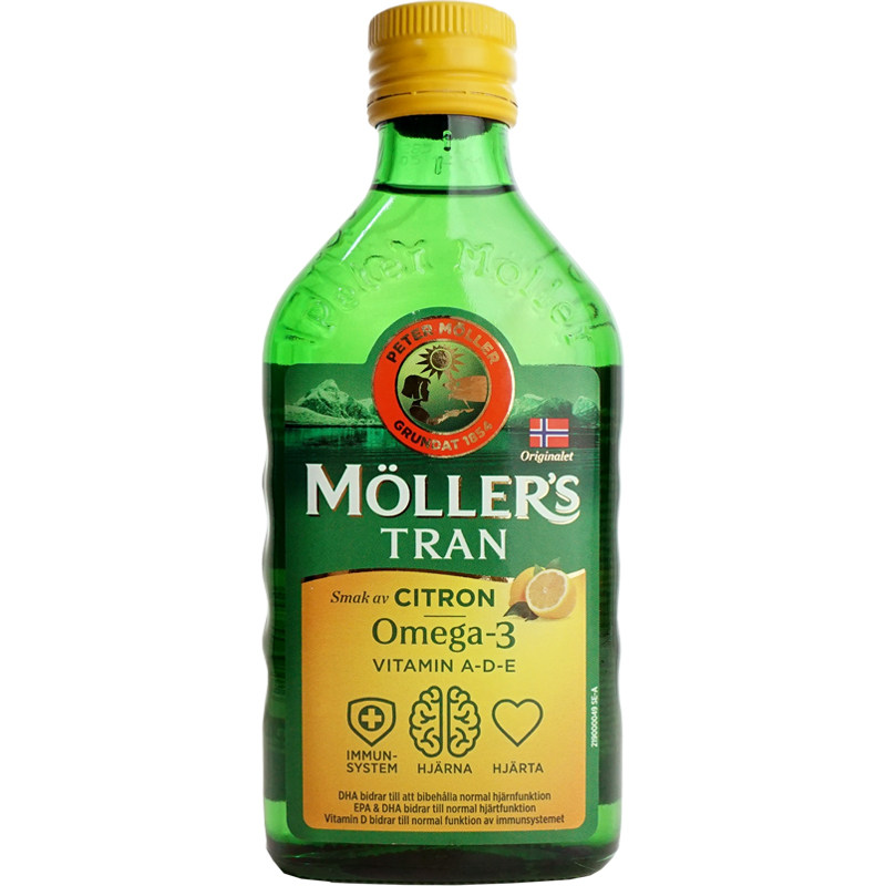 现货/直邮 挪威沐乐思mollers鳕鱼肝油深海鱼油250ml 孕妇儿童DHA