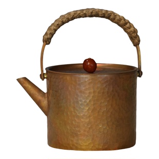 紫铜纯手工铜壶纯铜茶壶提梁泡茶壶烧水铜壶功夫茶壶复古小壶