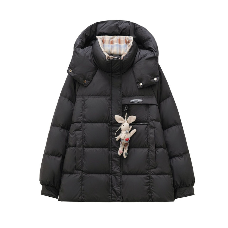 加肥加大码冬装羽绒服女短款