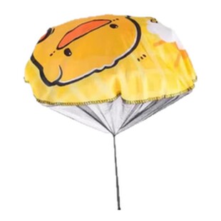 儿童小黄鸭手抛降落伞户外运动玩具幼儿园吃鸡空投户外游戏小道具