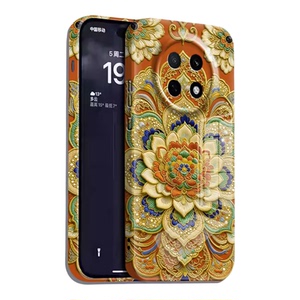 莲花图腾菲林壳适用OPPOa5pro手机壳新款高级简约a3Pro/a5活力版外壳全包防摔镜子支架硬壳a6Pro手机套女款