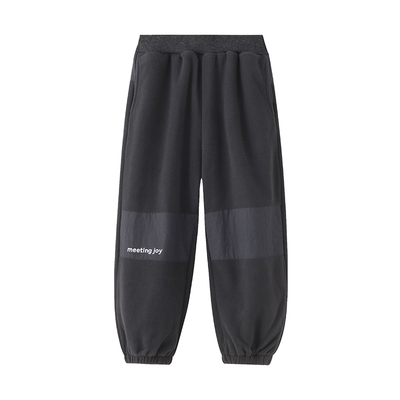 男童加绒裤子秋冬款儿童保暖卫裤