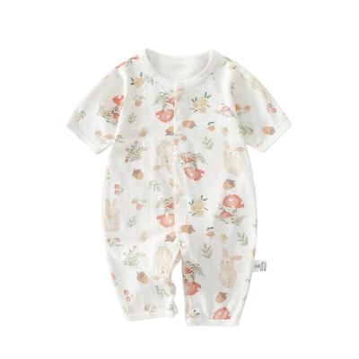 小聪熊婴儿衣服夏季短袖连体衣