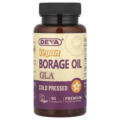 Deva,优质全素琉璃苣油，GLA，90 粒全素胶囊