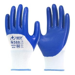星宇N518手套浸胶劳保防滑耐磨丁腈加厚防水防油机械工作半挂工地