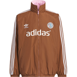Adidas/阿迪达斯正品三叶草男士双面穿运动宽松棉服JL8353