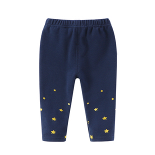 女童打底裤春季婴儿儿童春装长裤新款弹力星星印花童装女宝宝裤子