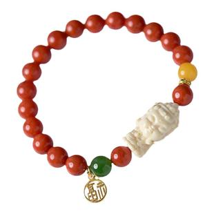 普贤菩萨手串猛犸本命佛男女文殊虚空藏不动明王太岁南红玛瑙手链