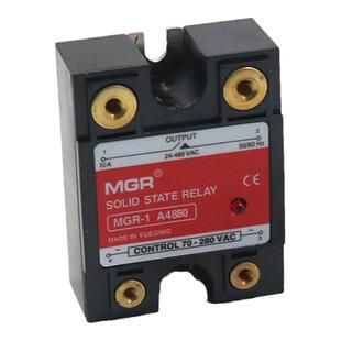 SSR单相固态继电器交流控交流220V AC小型MGR-1 A4880 80A美格尔