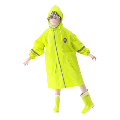 时尚儿童雨衣轻薄速干带反光条