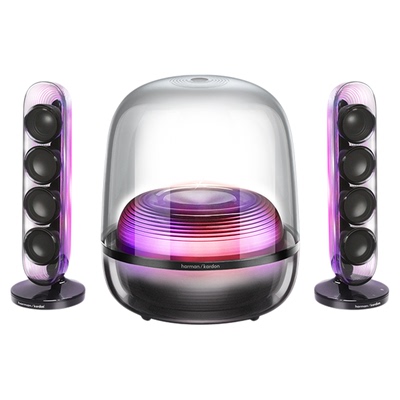 哈曼卡顿 SoundSticks5水晶5代桌面蓝牙音响家用多媒体高音质音箱