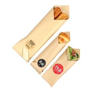 包装纸一次性卷饼牛皮纸正方形食品级鸡肉热狗纸轻食油纸打包纸袋