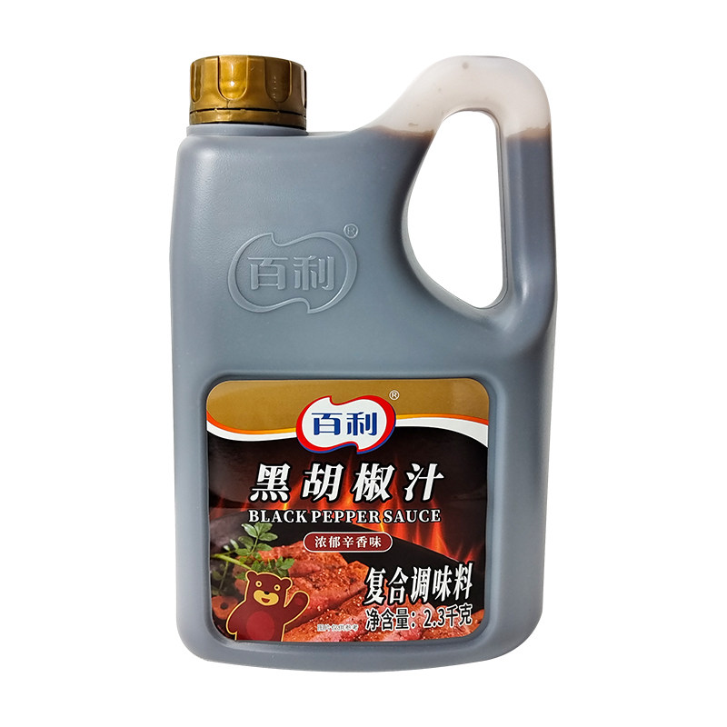 百利黑胡椒汁2.3kg商用黑椒酱
