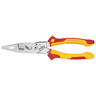 德国wiha威汉8合1电工钳VDE绝缘多功能电缆剪线钳剥线钳进口45489