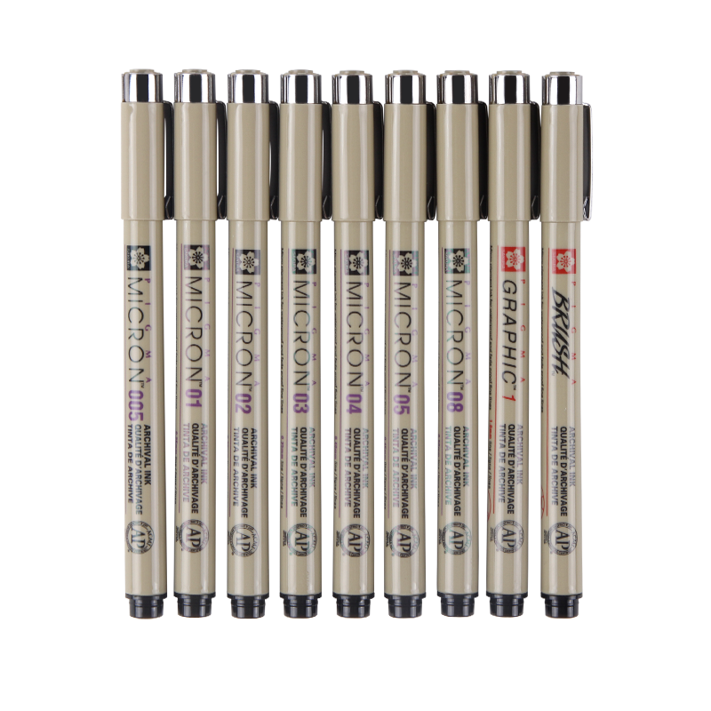 日本进口SAKURA樱花针管黑色水性