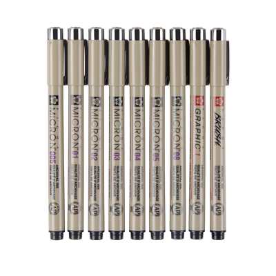 日本进口SAKURA樱花针管黑色水性